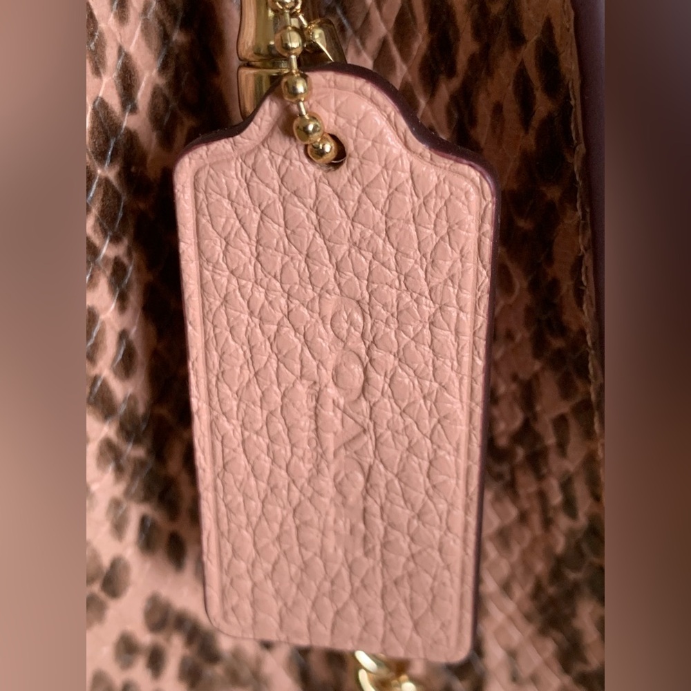 Coach Snake Embossed Trim Mini Pepper Crossbody - Picture 8 of 16